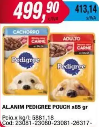 Maxiconsumo AL.ANIM PEDIGREE POUCH x 85gr oferta