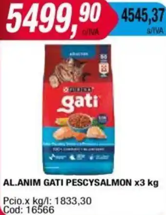 Maxiconsumo AL.ANIM GATI PESCYSALMON x 3kg oferta