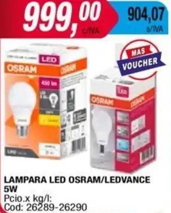 Maxiconsumo LAMPARA LED OSRAM/LEDVANCE 5W oferta