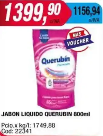 Maxiconsumo JABON LIQUIDO QUERUBIN 800ml oferta