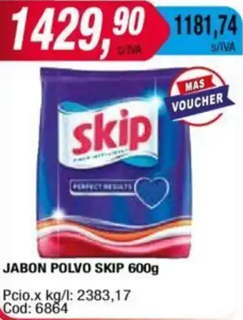 Maxiconsumo JABON POLVO SKIP 600g oferta