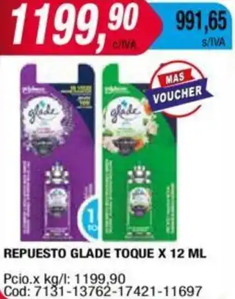 Maxiconsumo REPUESTO GLADE TOQUE X 12ML oferta