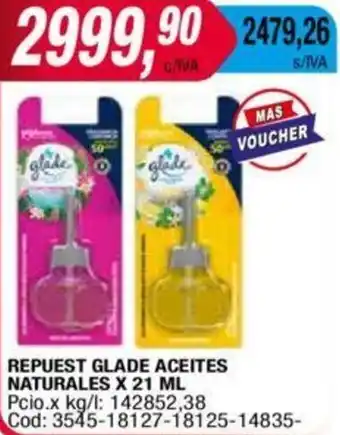 Maxiconsumo REPUEST GLADE ACEITES NATURALES X 21ML oferta