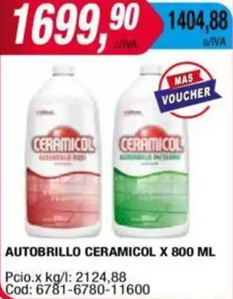 Maxiconsumo AUTOBRILLO CERAMICOL x 800ML oferta