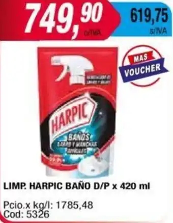 Maxiconsumo LIMP. HARPIC BAÑO D/P x 420ml oferta