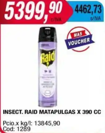 Maxiconsumo INSECT. RAID MATAPULGAS X 39CC oferta