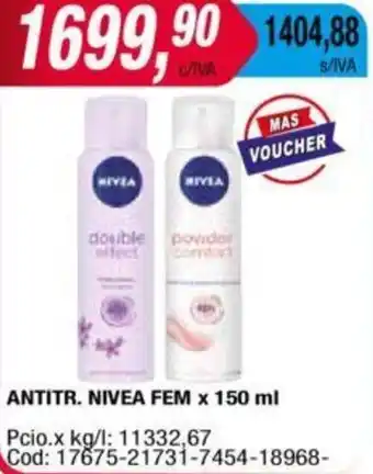 Maxiconsumo ANTITR. NIVEA FEM x 150ml oferta