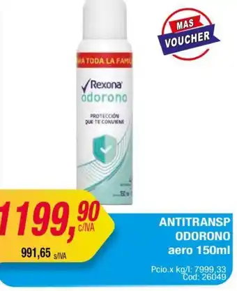 Maxiconsumo ANTITRANSP ODORONO aero 150ml oferta