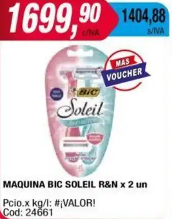 Maxiconsumo MAQUINA BIC SOLEIL R&N x 2 un oferta