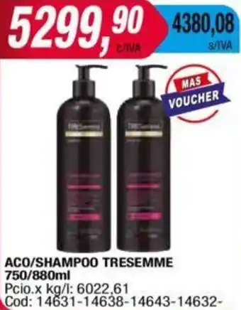 Maxiconsumo ACO/SHAMPOO TRESEMME 750/880ml oferta