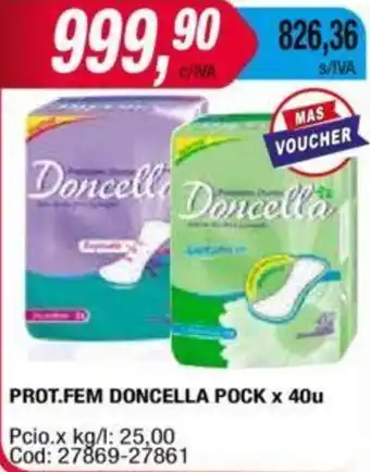 Maxiconsumo PROT.FEM DONCELLA POCK x 40u oferta