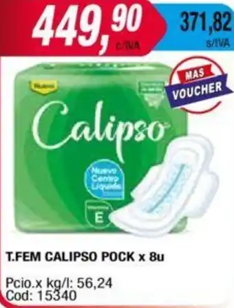 Maxiconsumo T.FEM CALIPSO POCK x 8u oferta
