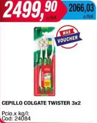 Maxiconsumo CEPILLO COLGATE TWISTER 3x2 oferta
