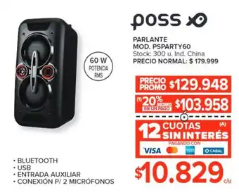 Carrefour poss PARLANTE MOD. PSPARTY60 oferta