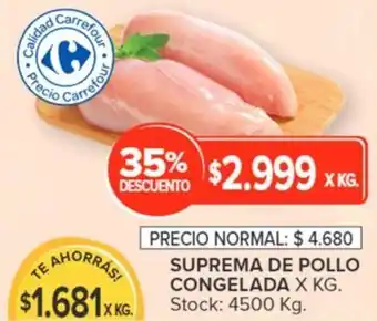 Carrefour SUPREMA DE POLLO CONGELADA X KG. oferta