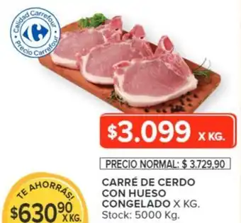 Carrefour CARRÉ DE CERDO CON HUESO CONGELADO X KG. oferta