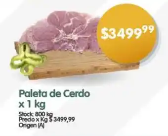 Supermercados Buenos Días Paleta de Cerdo x 1 kg oferta