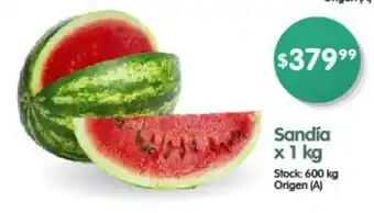 Supermercados Buenos Días Sandía x 1 kg oferta