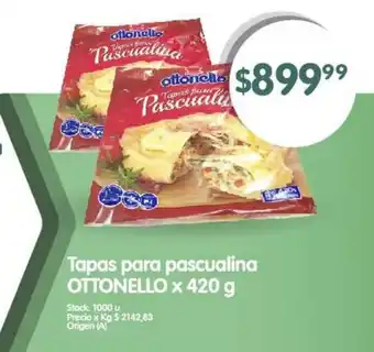 Supermercados Buenos Días Tapas para pascualina OTTONELLO x 420 g oferta