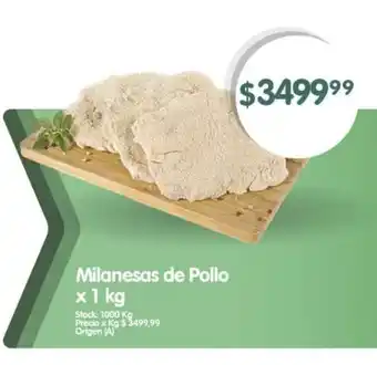 Supermercados Buenos Días Milanesas de Pollo x 1 kg oferta