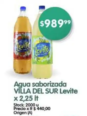 Supermercados Buenos Días Agua saborizada VILLA DEL SUR Levite x 2,25 It oferta