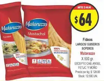 Matarazzo Fideos Largos-guiseros Soperos x 500gr