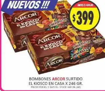 Supermercados Becerra Arcor Bombones Surtido El Kiosco En Casa oferta