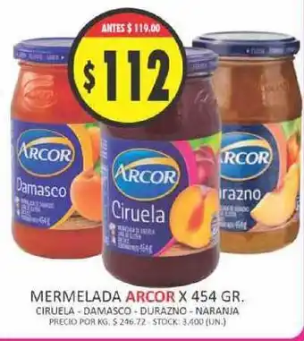 Supermercados Becerra Arcor Mermelada x 454gr oferta