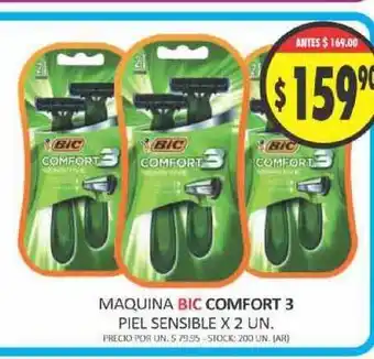 Supermercados Becerra BIC Maquina Comfort 3 Piel Sensible x 2un oferta