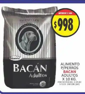 Supermercados Becerra Bacan Alimento P-perros Adultosx 10kg oferta