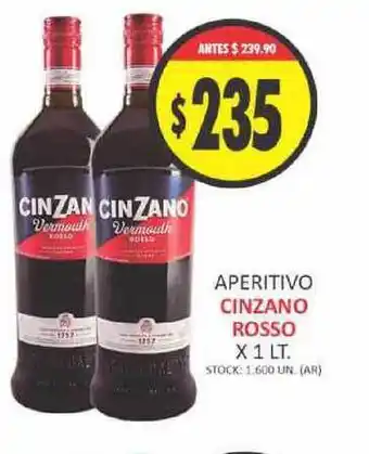 Cinzano Rosso Aperitivo x 1lt