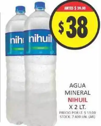 Supermercados Becerra Nihuil Agua Mineral x 2lt oferta