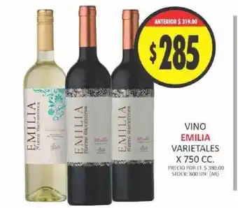 Supermercados Becerra Emilia Vino Varietales x750cc oferta