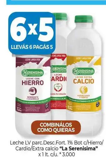 La Anonima Leche LV Parc. Desc. Fort 1% Bot C-hierro-cardio-extra Calcio oferta