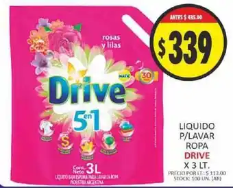 Drive Liquido P-lavar Ropa x 3lt