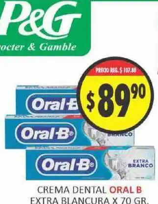 Supermercados Becerra Oral B Crema Dental Extra Blancura x 70gr oferta