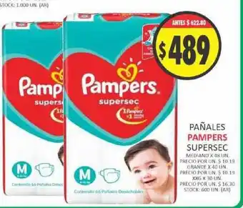 Supermercados Becerra Pampers Pañales Supersec oferta