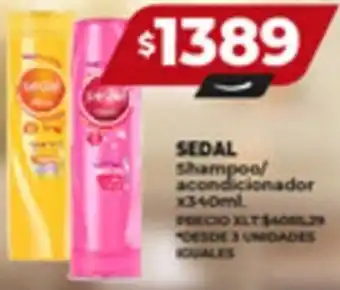 Supermayorista Vital SEDAL shampoo/ acondicionador x 340ml oferta
