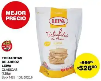 Atomo Conviene TOSTADITAS DE ARROZ LEIVA 125g oferta