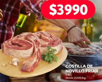 Supermercados Tadicor COSTILLA DE NOVILLO FRIAR X KG oferta