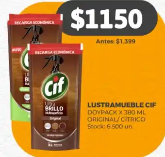 Supermercados Tadicor LUSTRAMUEBLE CIF DOYPACK X 380ML oferta
