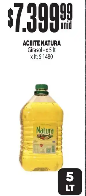 Makro ACEITE NATURA Girasol x 5It oferta