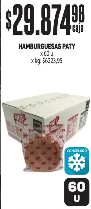 Makro HAMBURGUESAS PATY 60U oferta