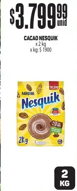 Makro CACAO NESQUIK 2KG oferta