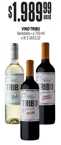 Makro VINO TRIBU Varietales x 750ml oferta