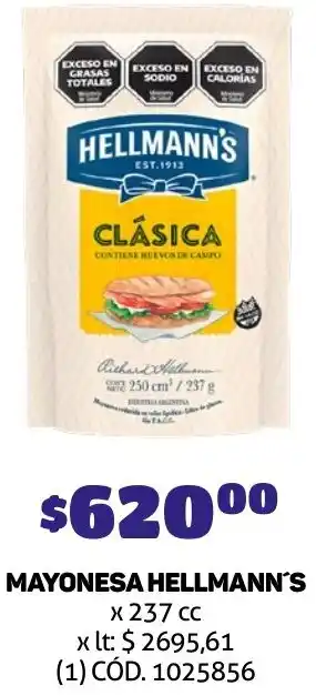 Makro MAYONESA HELLMANN'S x 237cc oferta