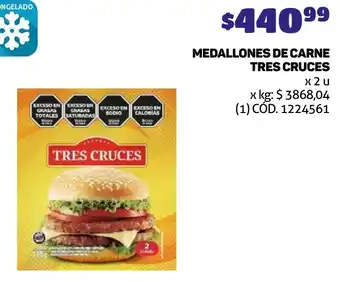 Makro MEDALLONES DE CARNE TRES CRUCES x 2u oferta