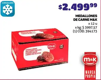 Makro MEDALLONES DE CARNE M&K x 12u oferta