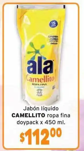 Ala Camellito Jabón Líquido Ropa Fina Doypack x 450ml