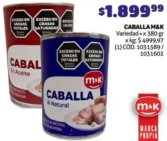 Makro CABALLA M&K Variedad x 380gr oferta